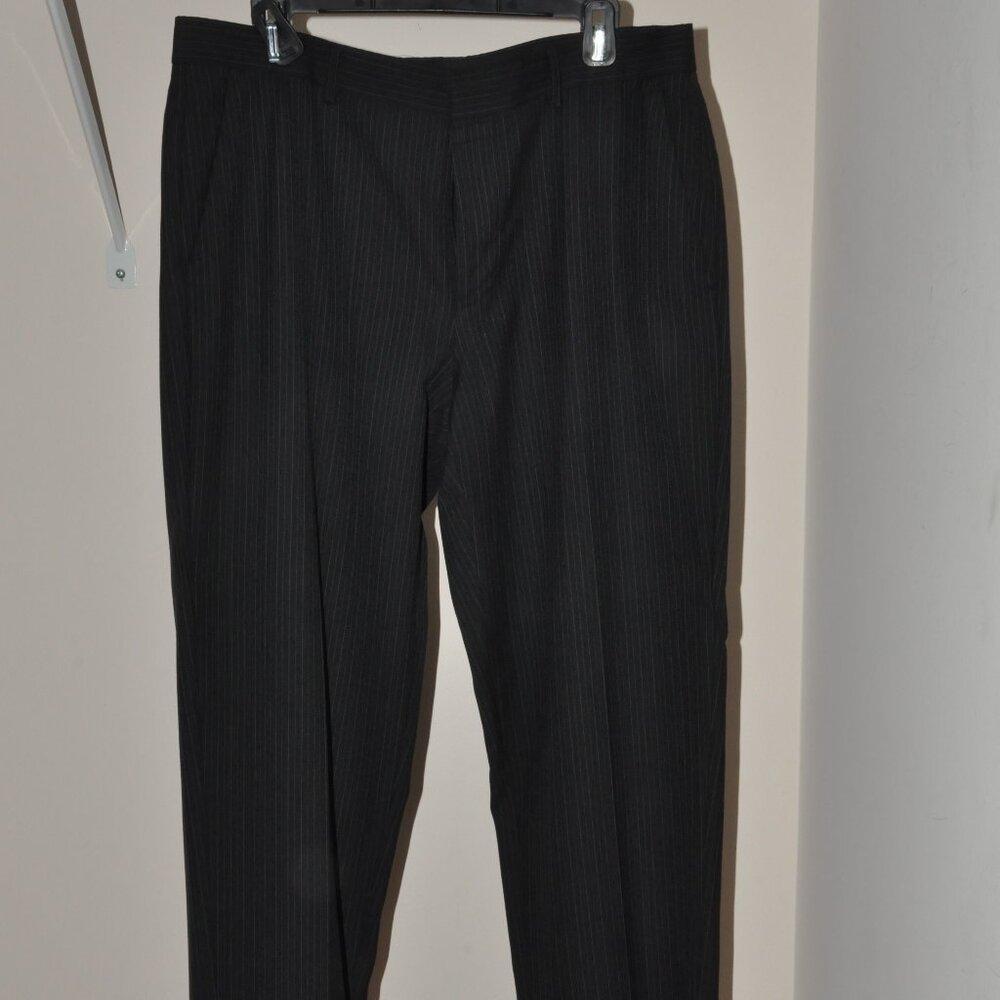 Gray Pinstriped Dress Pants